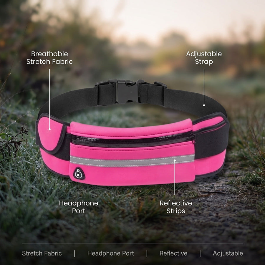 Adjustable Trail Running Waist Belt with Headphone Port - product view 2 | Buffalo Gears