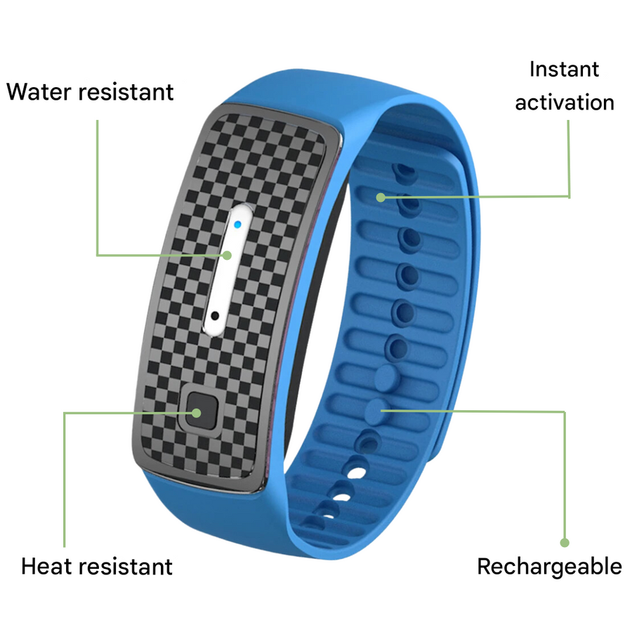 Adjustable Ultrasonic Mosquito Repellent Wristband - product view 5 | Buffalo Gears