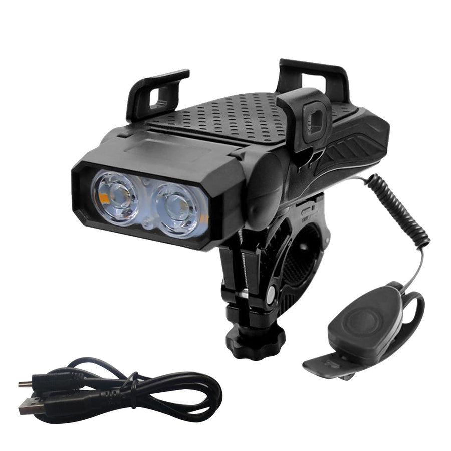 All-in-One Bike Phone Holder with Light, Bell and Power Bank - product view 1 | Buffalo Gears