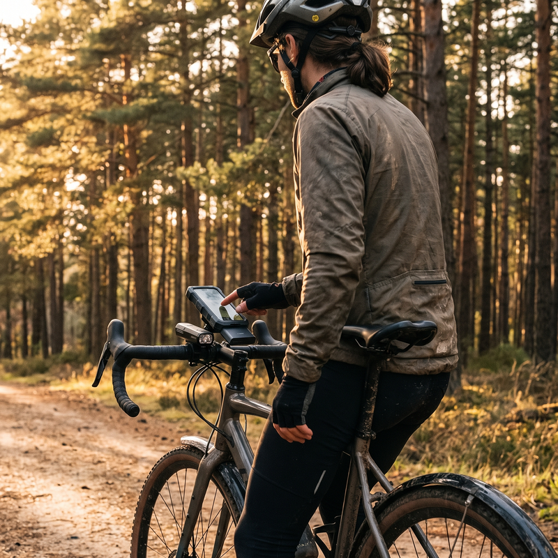 All-in-One Bike Phone Holder with Light, Bell and Power Bank - product view 2 | Buffalo Gears