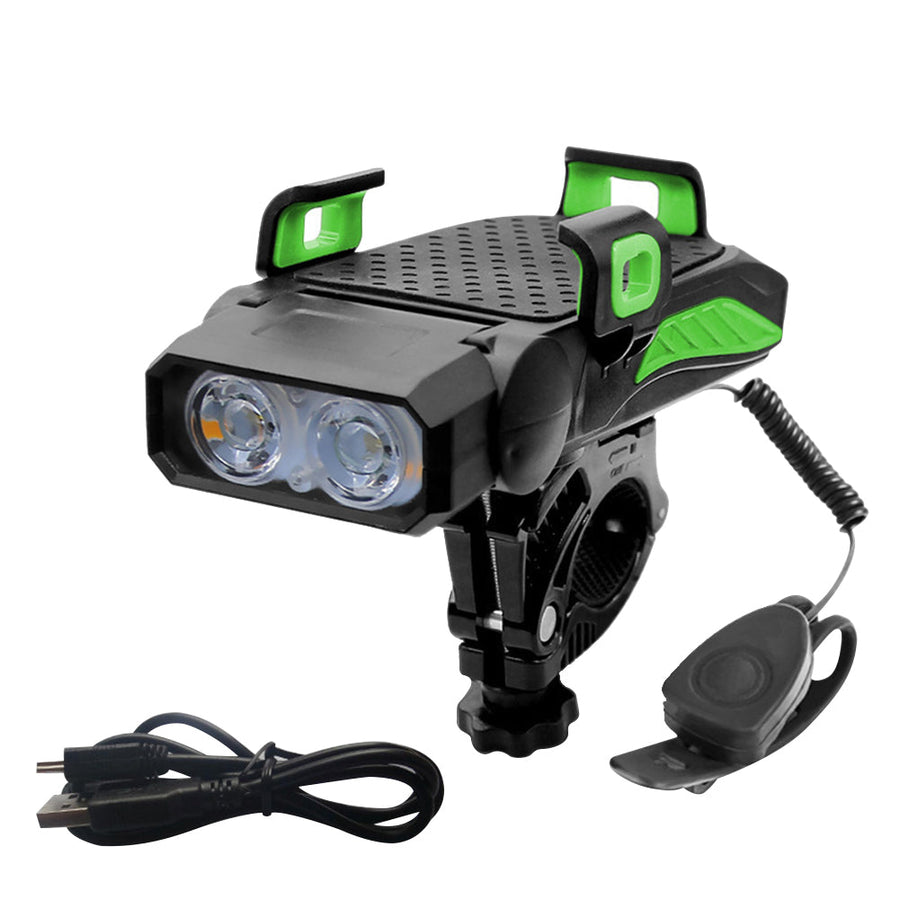 All-in-One Bike Phone Holder with Light, Bell and Power Bank - product view 4 | Buffalo Gears