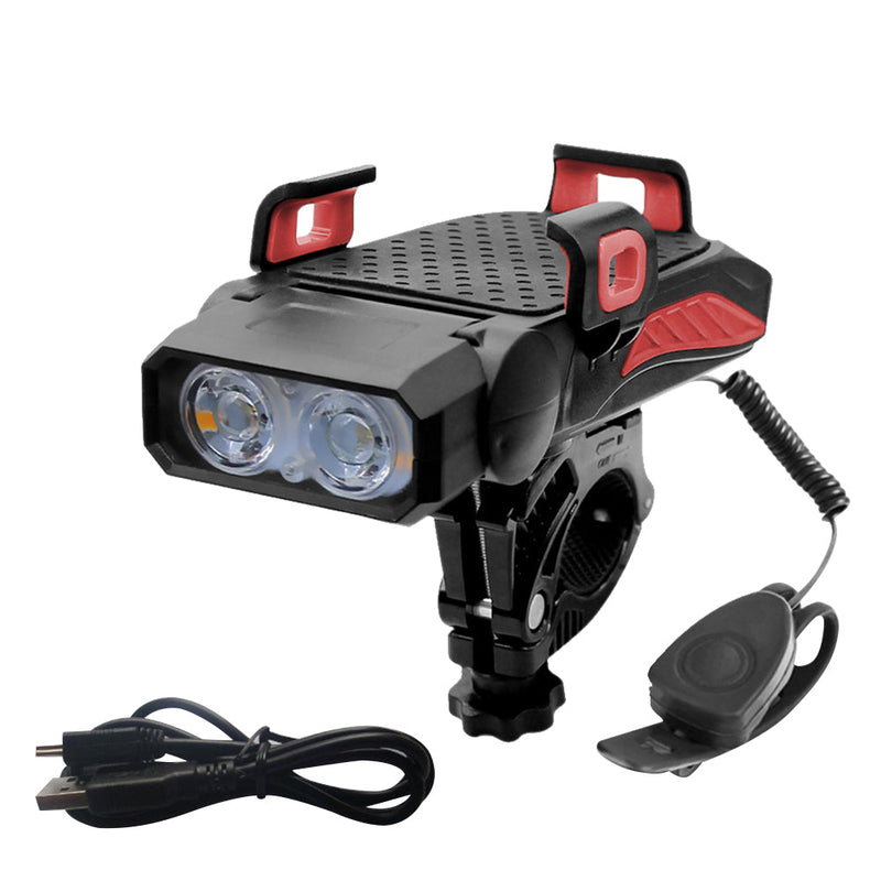 All-in-One Bike Phone Holder with Light, Bell and Power Bank - product view 5 | Buffalo Gears