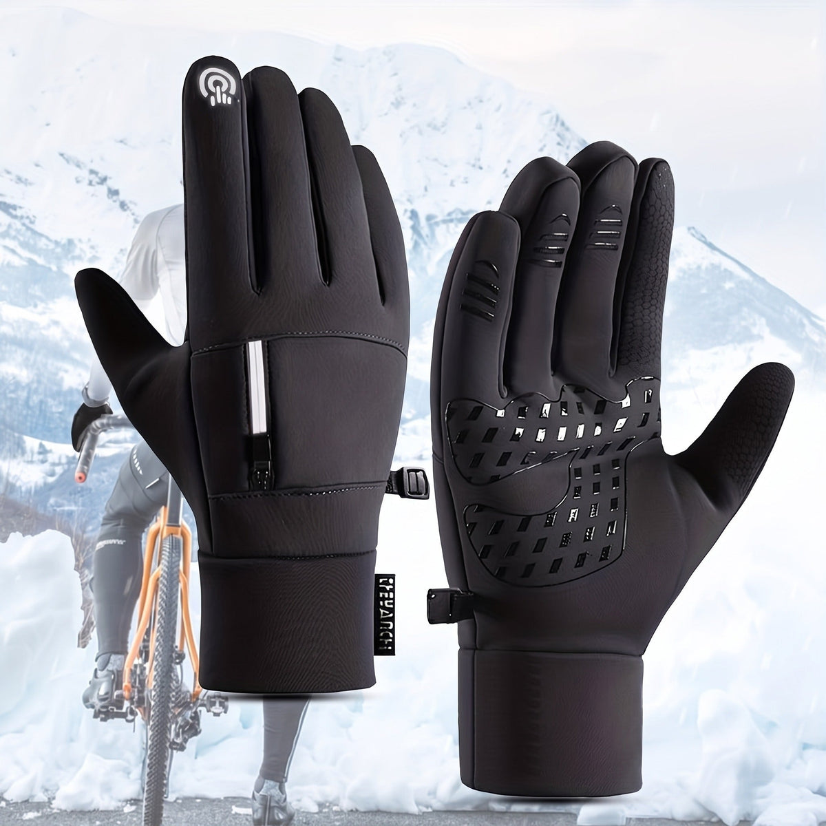 Anti Slip Winter Gloves with Polyurethane Grip Palm - product view 1 | Buffalo Gears