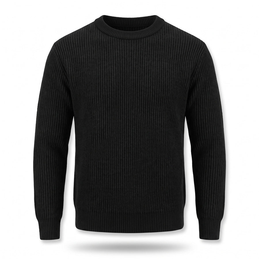 Basic Knit Jumper for Men with Ribbed Trim - product view 1 | Buffalo Gears