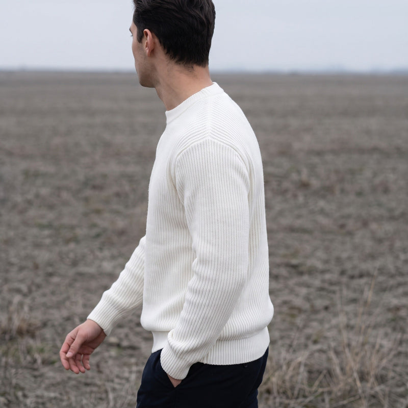Basic Knit Jumper for Men with Ribbed Trim - product view 4 | Buffalo Gears