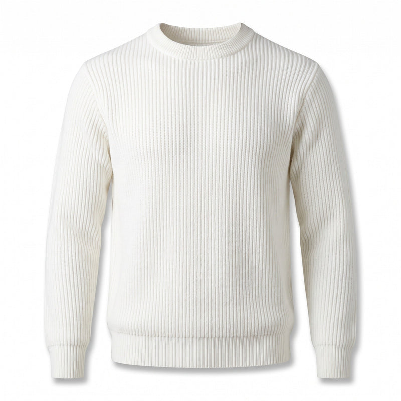 Basic Knit Jumper for Men with Ribbed Trim - product view 5 | Buffalo Gears