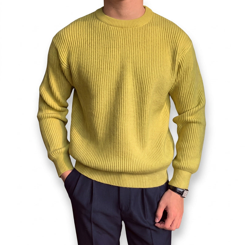 Basic Knit Jumper for Men with Ribbed Trim - product view 6 | Buffalo Gears