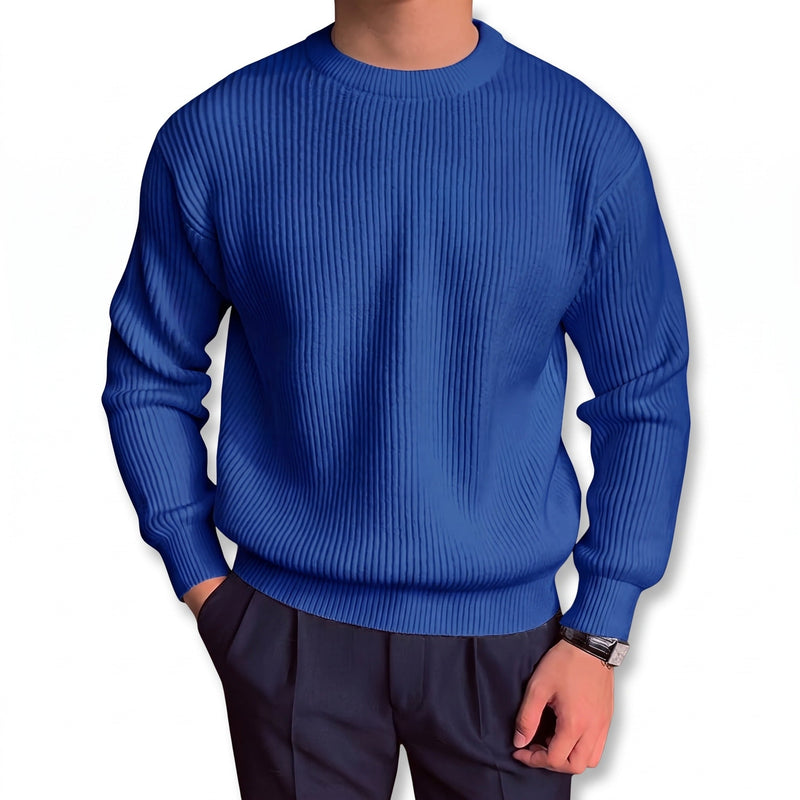 Basic Knit Jumper for Men with Ribbed Trim - product view 7 | Buffalo Gears