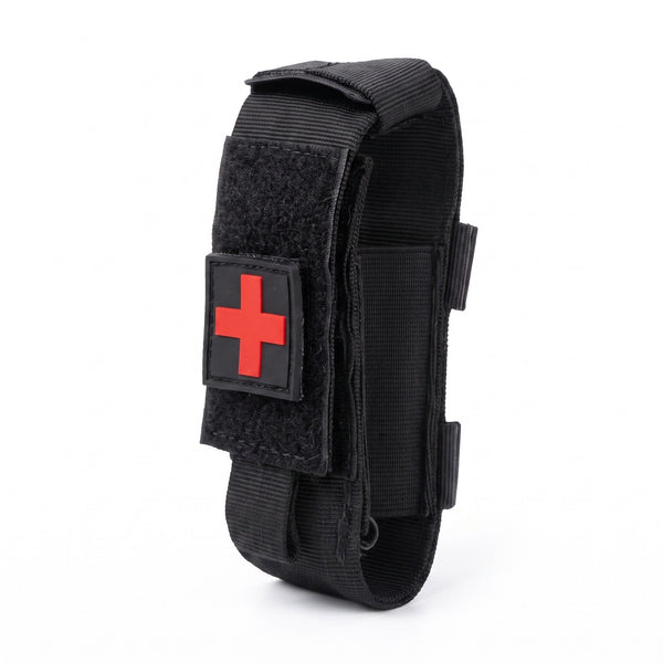 Belt-Mounted Tourniquet Pouch in Aluminium, ABS and Nylon
