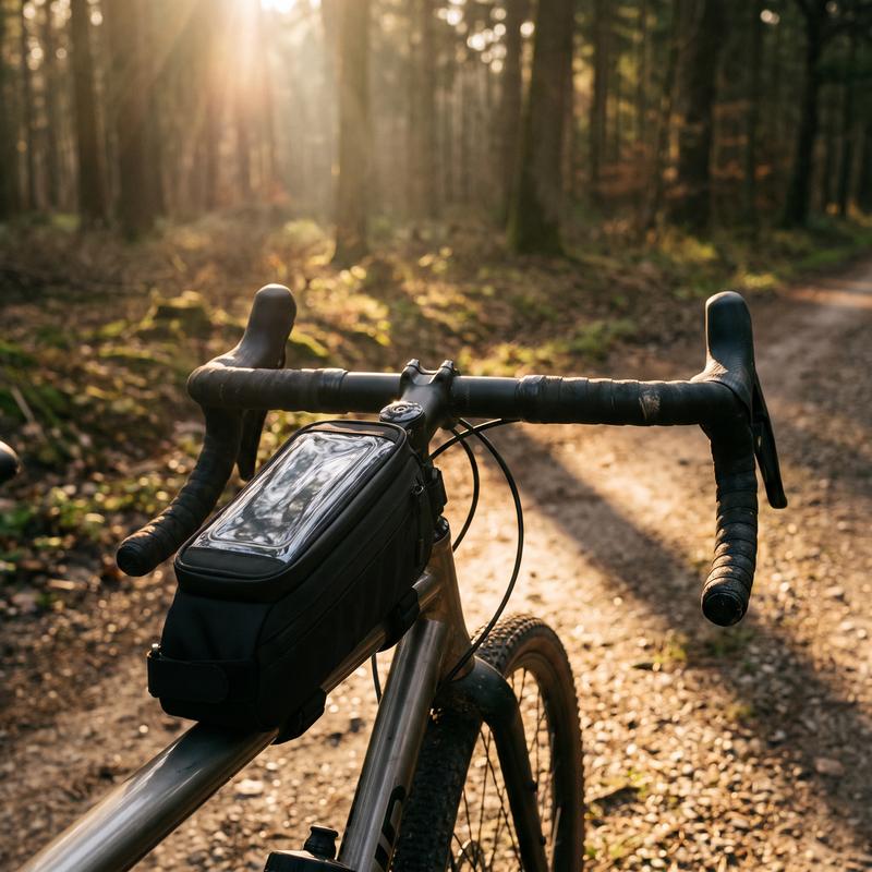 Bike Frame Bag Water-Resistant Top Tube Phone Sleeve Cycling - product view 3 | Buffalo Gears