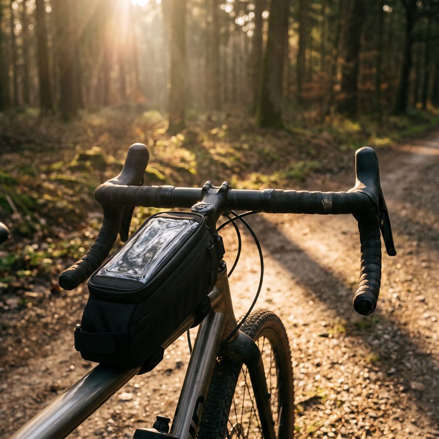 Bike Frame Bag Water-Resistant Top Tube Phone Sleeve Cycling - product view 3 | Buffalo Gears