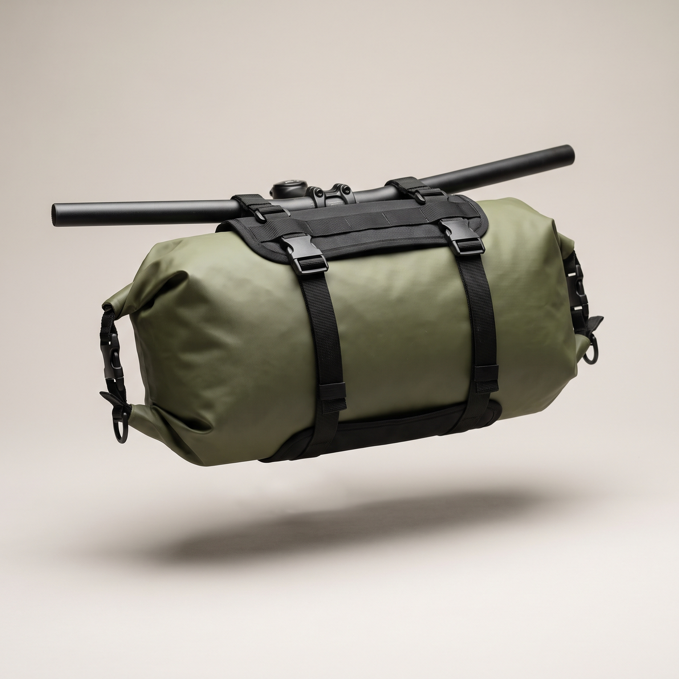 Bikepacking Handlebar Bag 12L Roll-Top Dry Bag Harness Set - product view 1 | Buffalo Gears