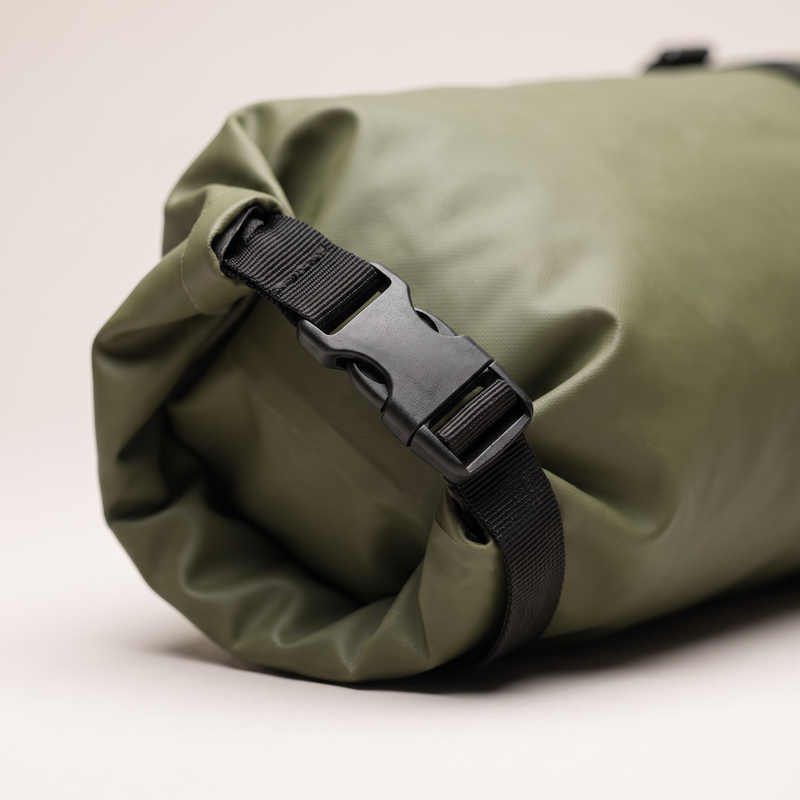 Bikepacking Handlebar Bag 12L Roll-Top Dry Bag Harness Set - product view 2 | Buffalo Gears