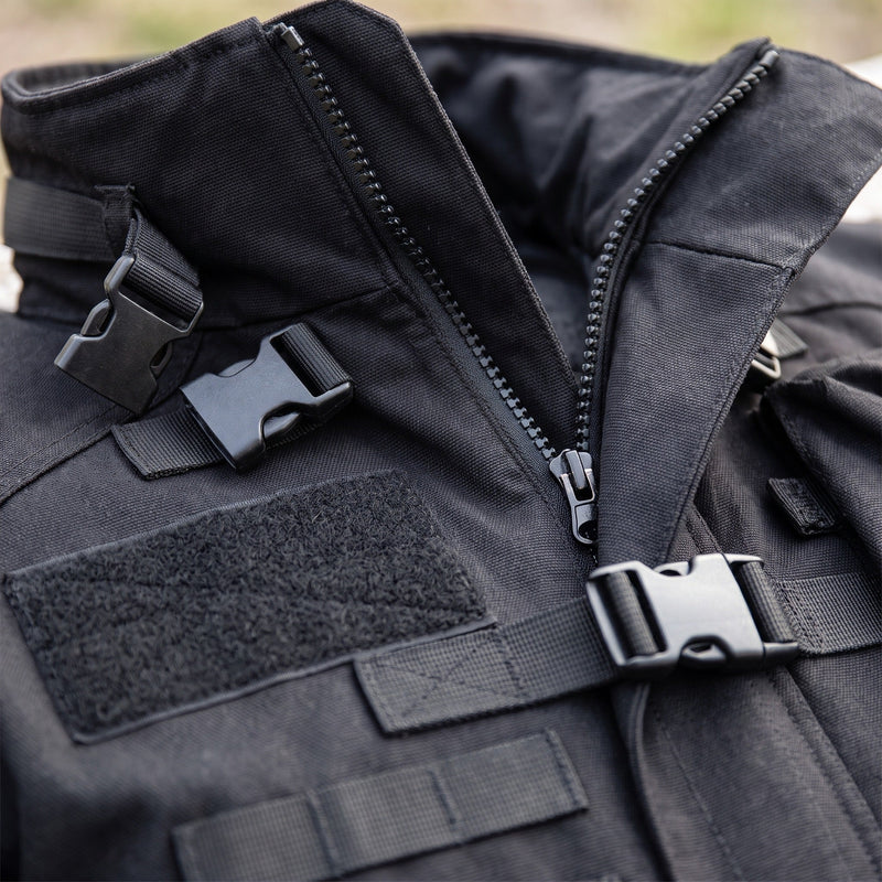 Black Tactical Field Coat in Thick Abrasion Resistant Fabric - product view 4 | Buffalo Gears