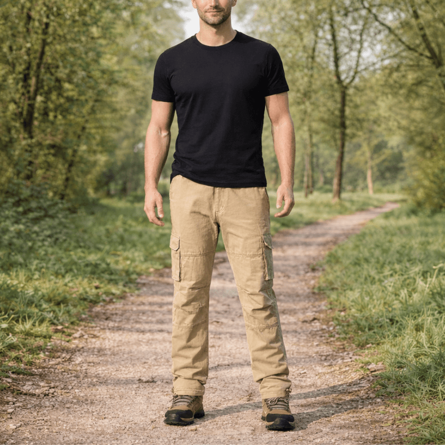 Breathable Cotton Cargo Trousers for All-Season Trekking - product view 4 | Buffalo Gears