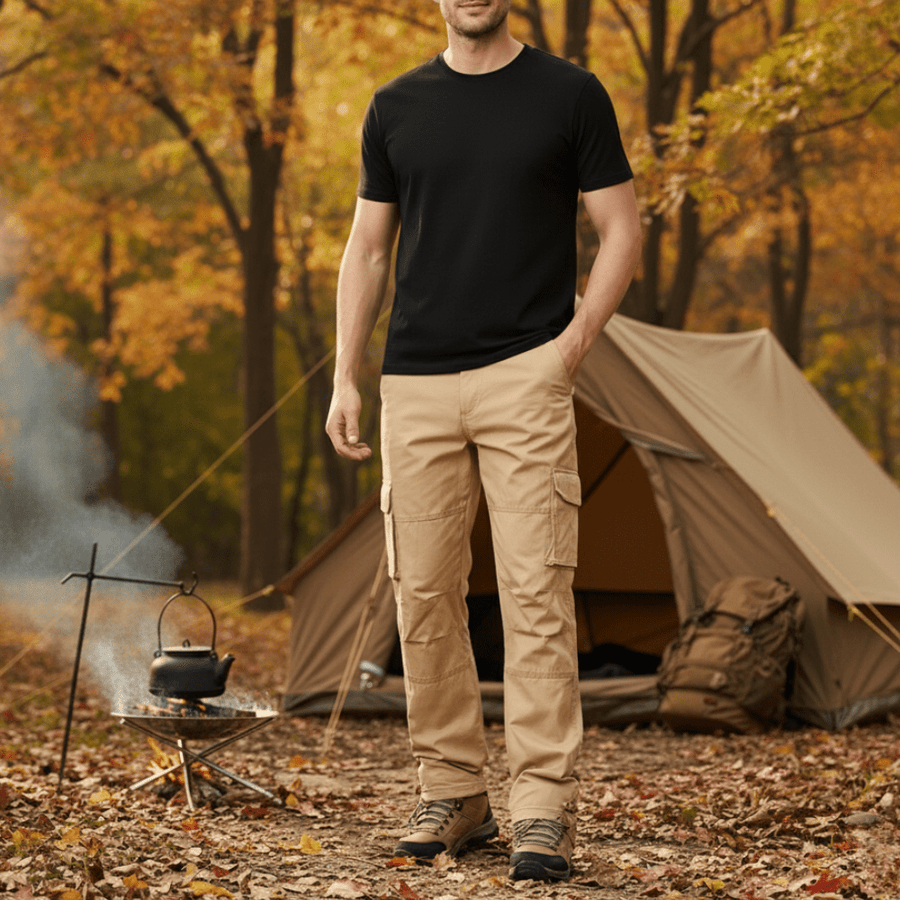 Breathable Cotton Cargo Trousers for All-Season Trekking - product view 6 | Buffalo Gears