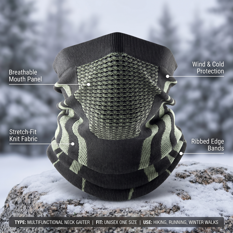 Breathable Multi-Way Neck Gaiter for Cold Weather - product view 3 | Buffalo Gears