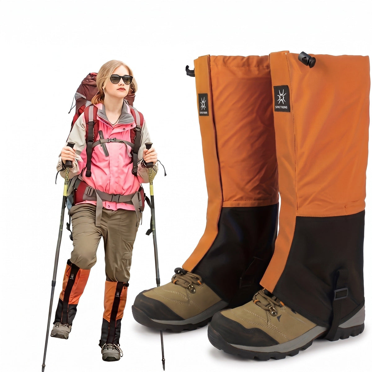 Breathable Outdoor Leg Gaiters with Adjustable Fit - product view 1 | Buffalo Gears