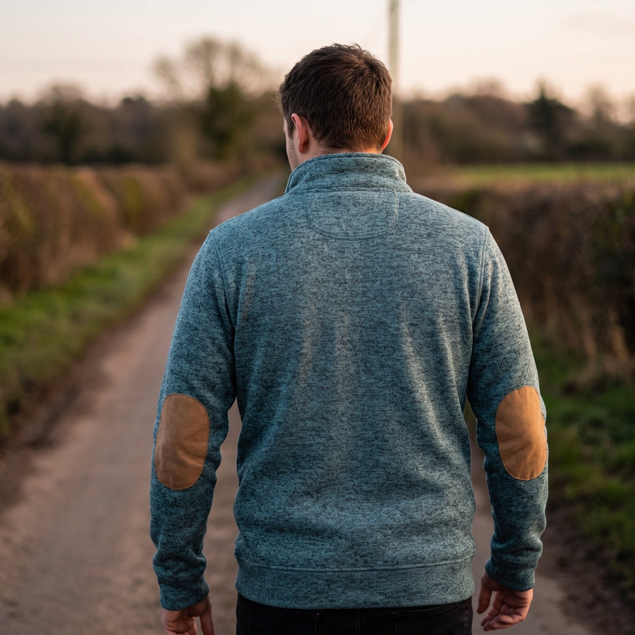 Button Neck Jumper for Men with Stand Collar - product view 4 | Buffalo Gears