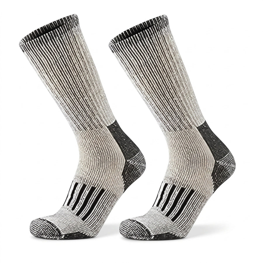 Calf-Height Merino Wool Hiking Socks with Cushioning - product view 1 | Buffalo Gears