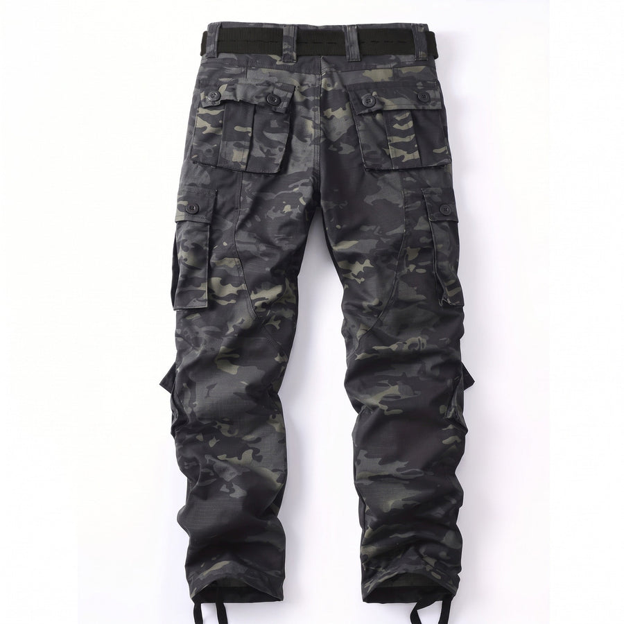 Camouflage Cargo Trousers for Men with Flap Pockets - product view 1 | Buffalo Gears