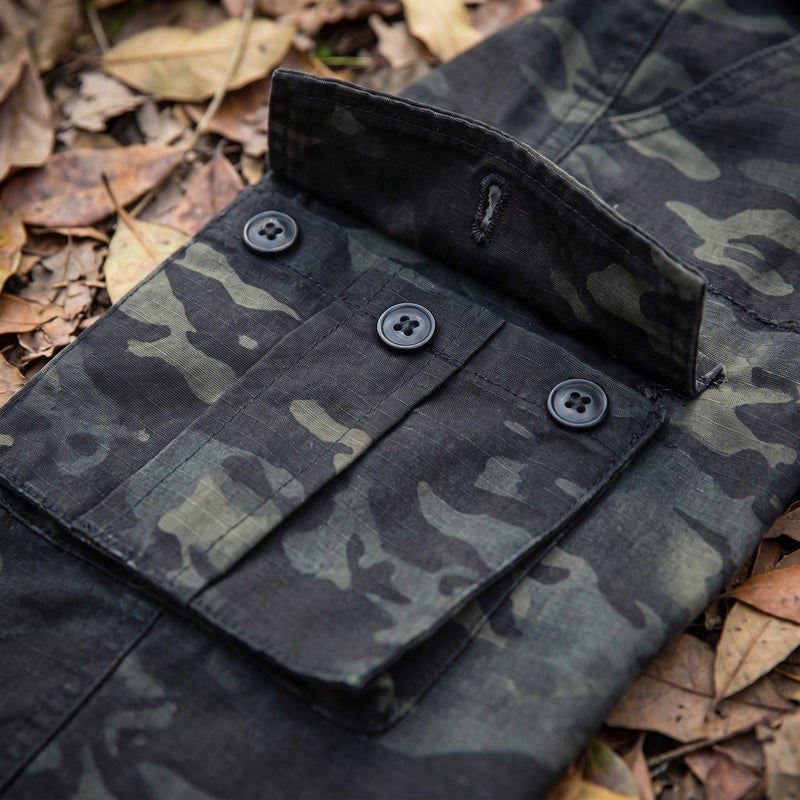 Camouflage Cargo Trousers for Men with Flap Pockets - product view 3 | Buffalo Gears