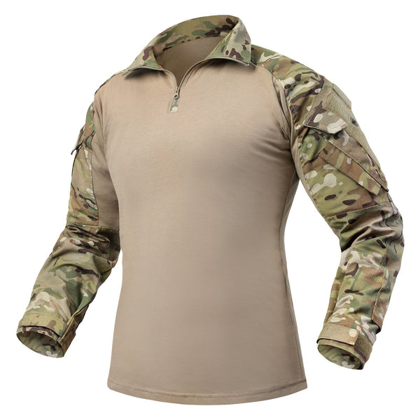 Camouflage Combat Shirt with Reinforced Forearms