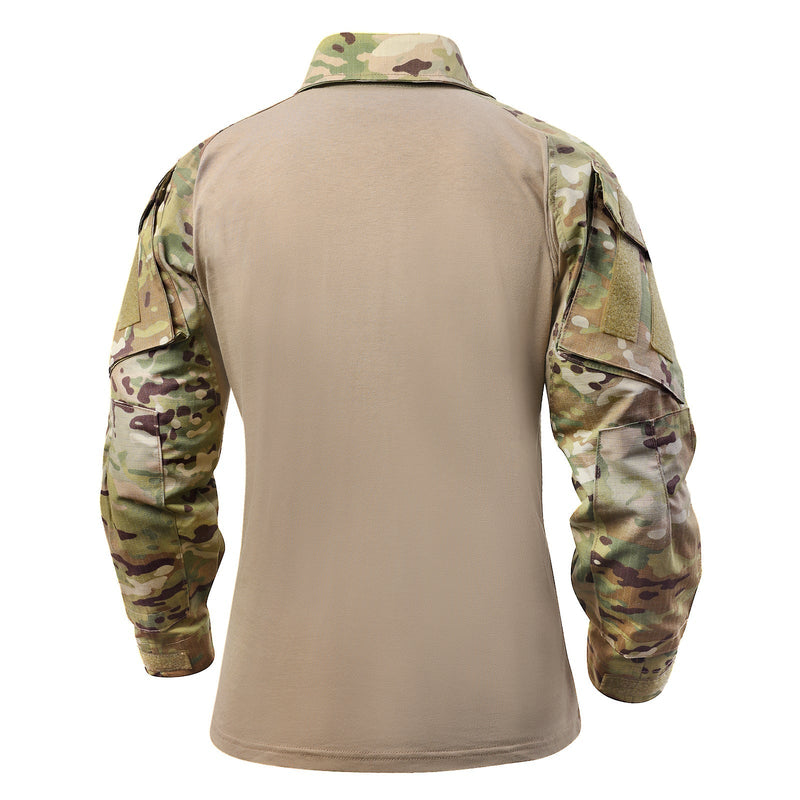 Camouflage Combat Shirt with Reinforced Forearms - product view 6 | Buffalo Gears