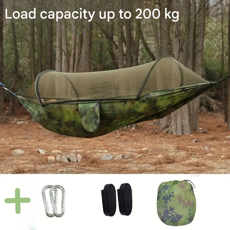 Camping Hammock with Built-In Mosquito Net Cover - product view 6 | Buffalo Gears