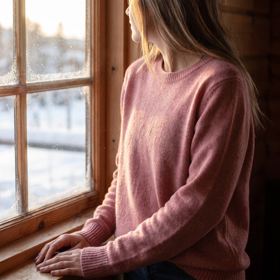 Cashmere Blend Jumper for Women, Loose Plush Knit - product view 2 | Buffalo Gears