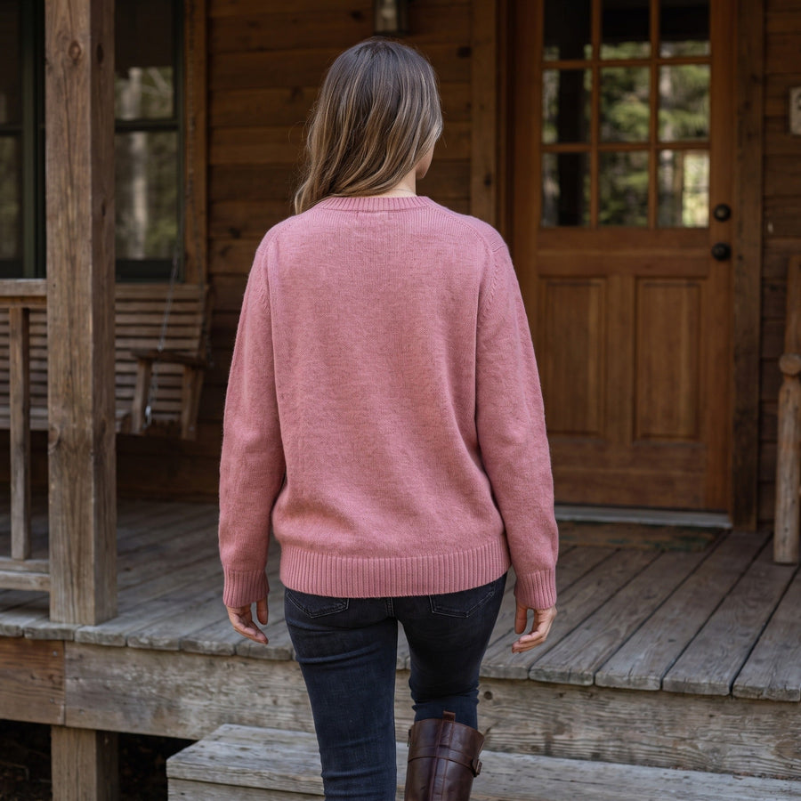 Cashmere Blend Jumper for Women, Loose Plush Knit - product view 4 | Buffalo Gears