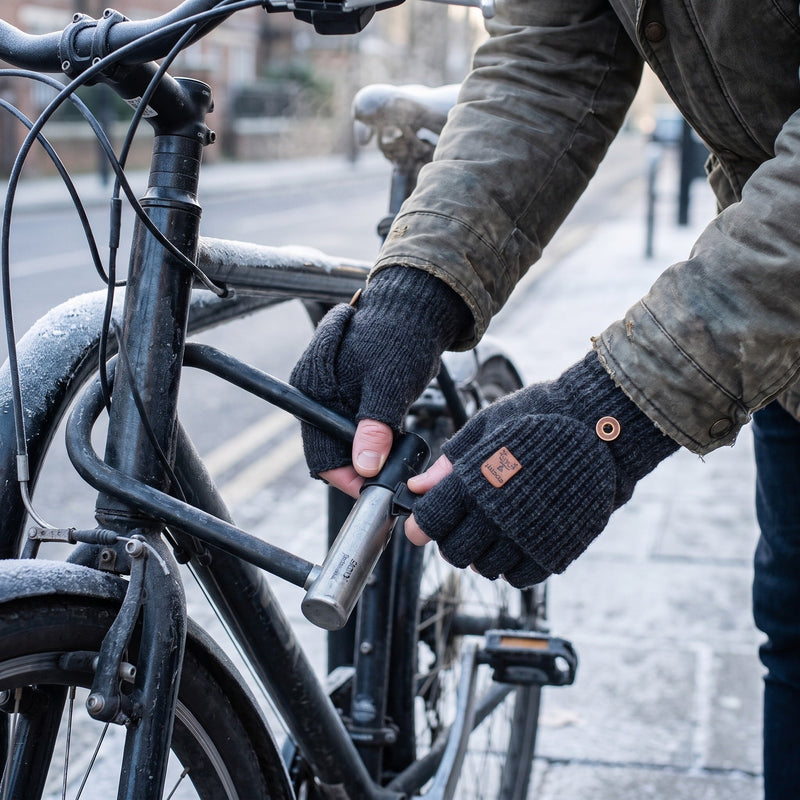 Cashmere Convertible Mittens with a Fold Back Flap - product view 5 | Buffalo Gears