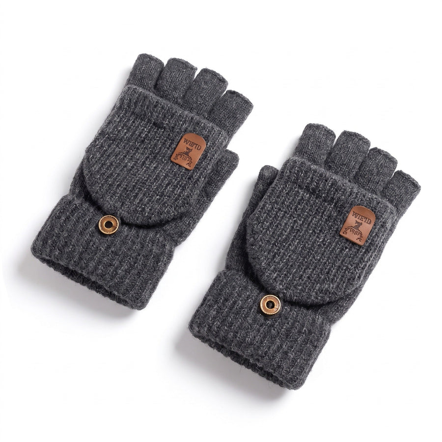 Cashmere Convertible Mittens with a Fold Back Flap - product view 6 | Buffalo Gears