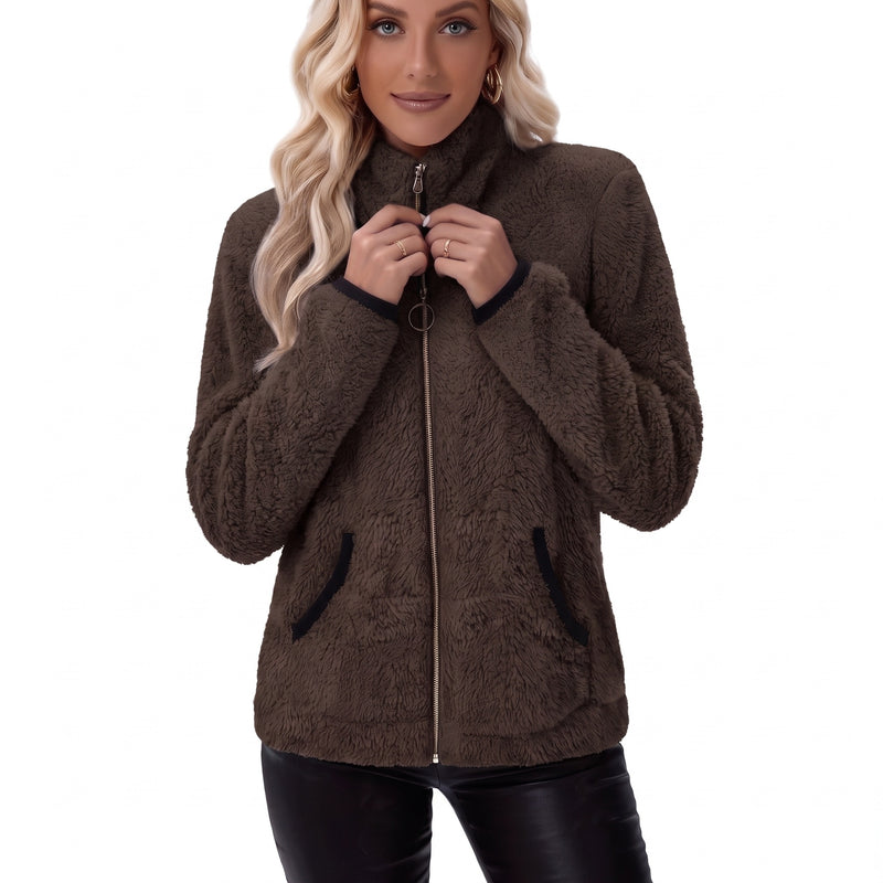 Casual Jacket for Women with Plush Trimmed Zip - product view 7 | Buffalo Gears