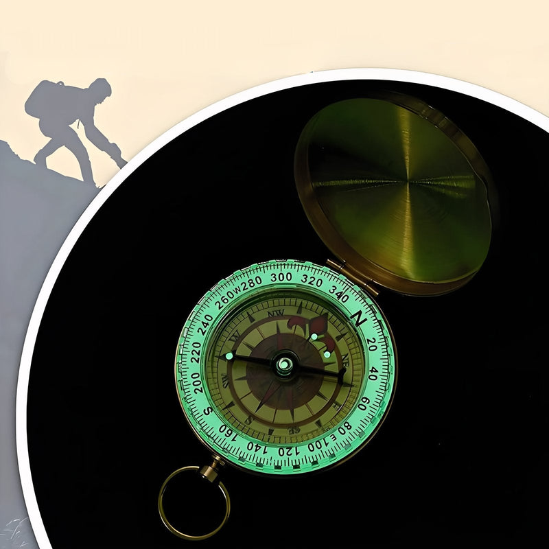 Classic Brass Pocket Compass for Backcountry Navigation - product view 7 | Buffalo Gears