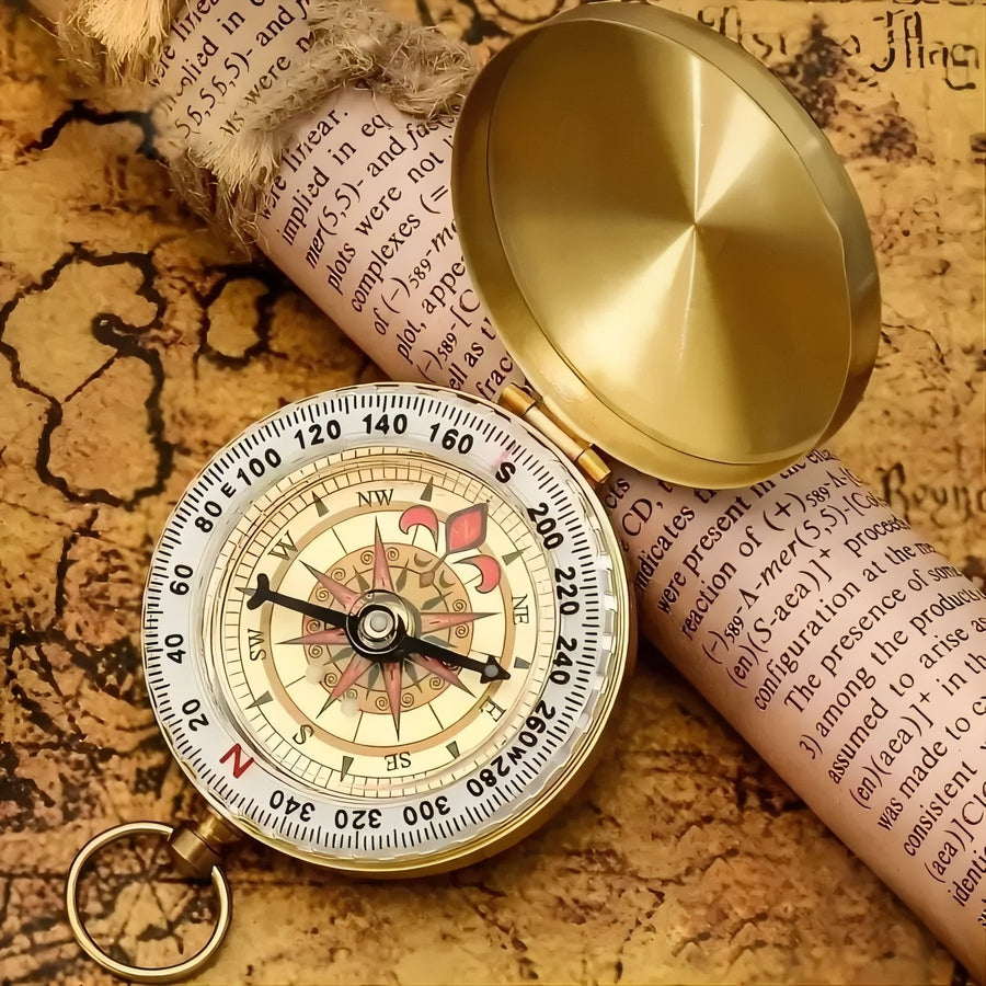 Classic Brass Pocket Compass for Backcountry Navigation - product view 8 | Buffalo Gears