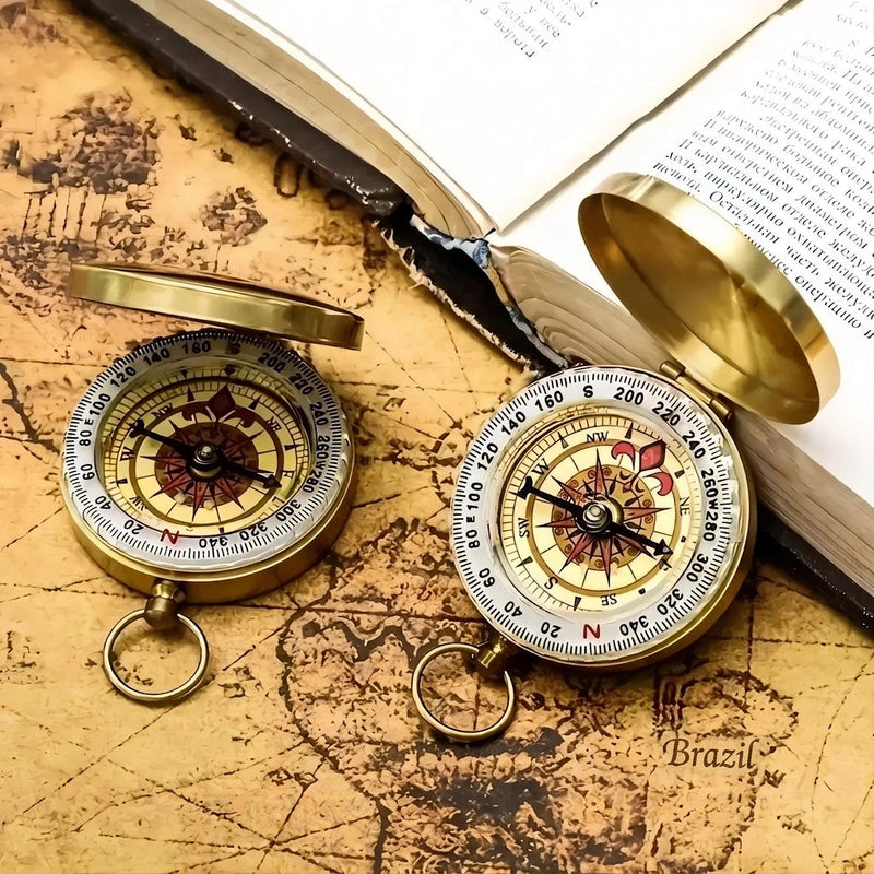 Classic Brass Pocket Compass for Backcountry Navigation - product view 10 | Buffalo Gears