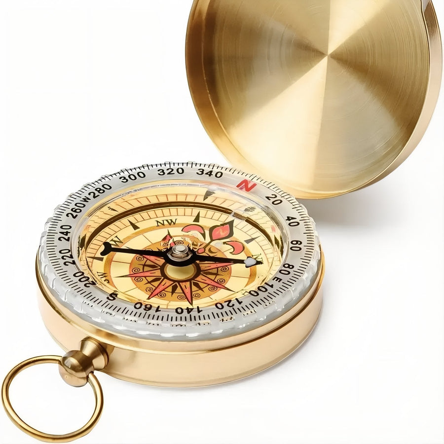 Classic Brass Pocket Compass for Backcountry Navigation - product view 11 | Buffalo Gears