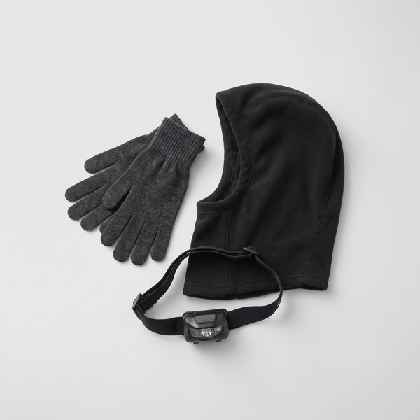 Cold-Weather Bundle with Gloves, Balaclava & Headlamp