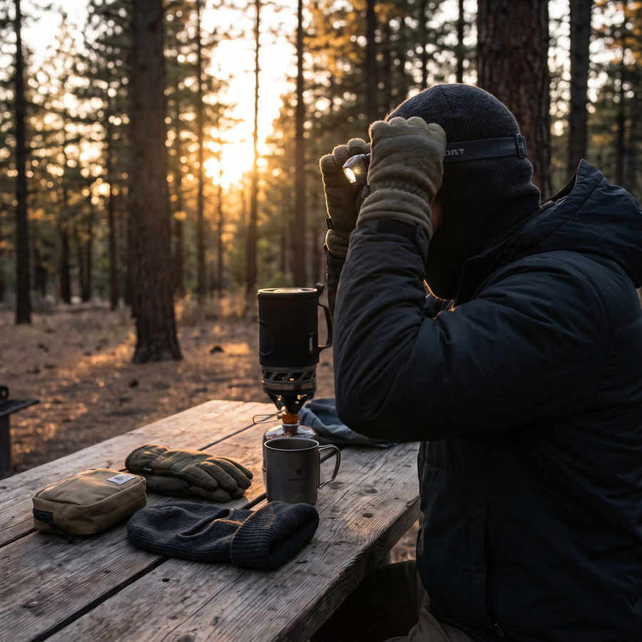 Cold-Weather Bundle with Gloves, Balaclava & Headlamp - product view 2 | Buffalo Gears
