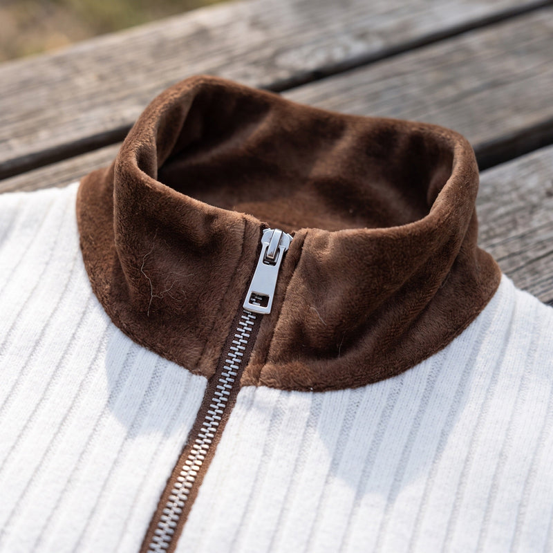 Colour Block Jumper for Men with Zip Detail - product view 3 | Buffalo Gears