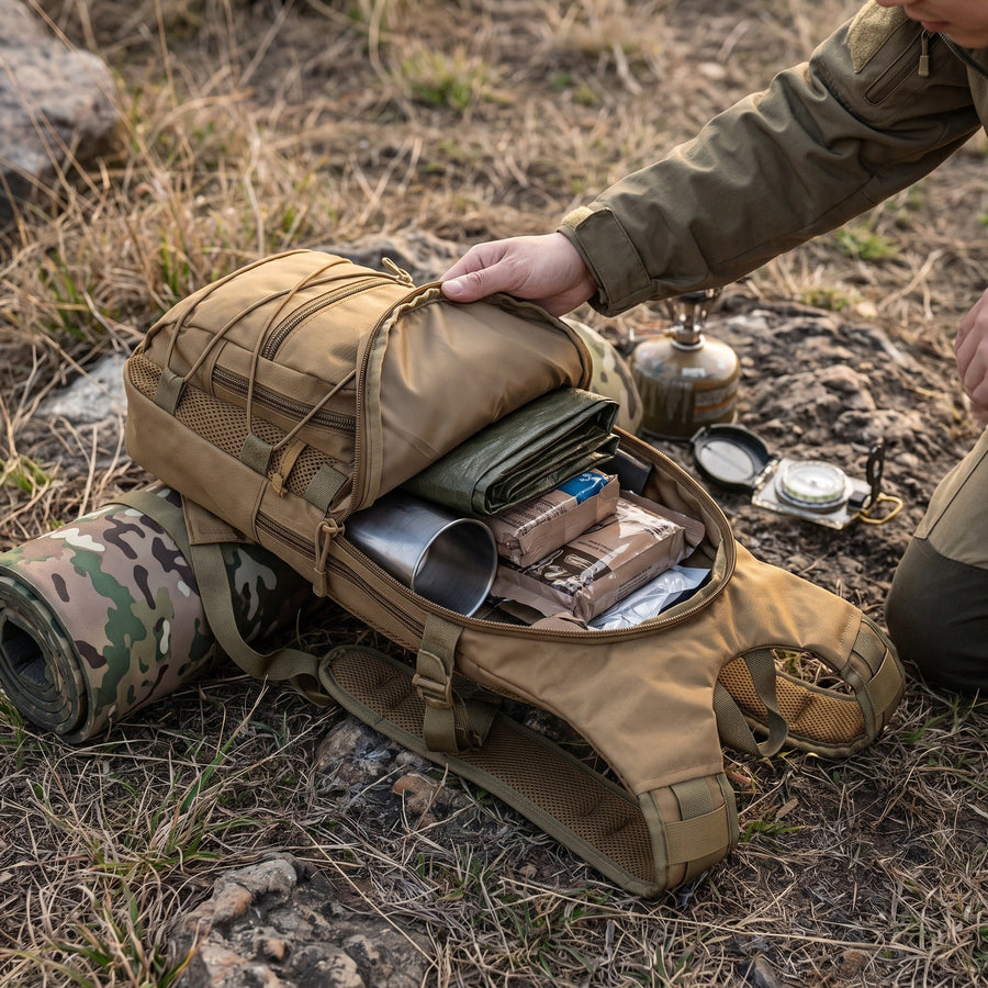 Compact 15L Daypack in Water-Resistant 800D Oxford - product view 5 | Buffalo Gears