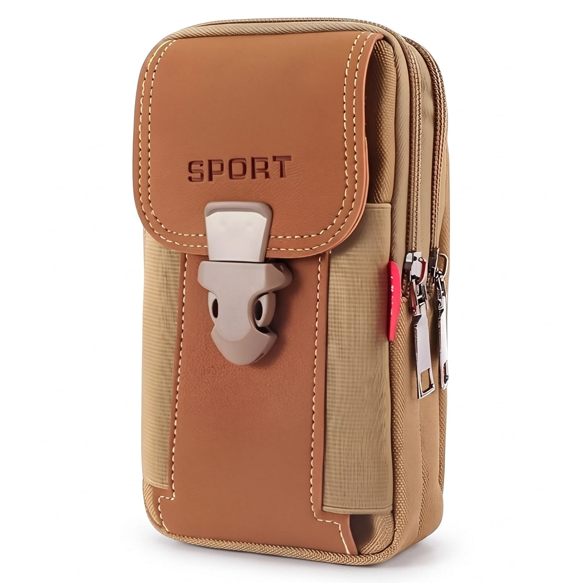 Compact Hiking Waist Pouch with Splash Resistant Zip Pockets - product view 1 | Buffalo Gears