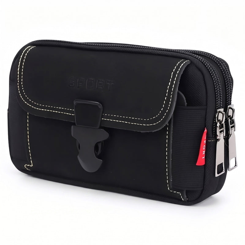 Compact Hiking Waist Pouch with Splash Resistant Zip Pockets - product view 9 | Buffalo Gears