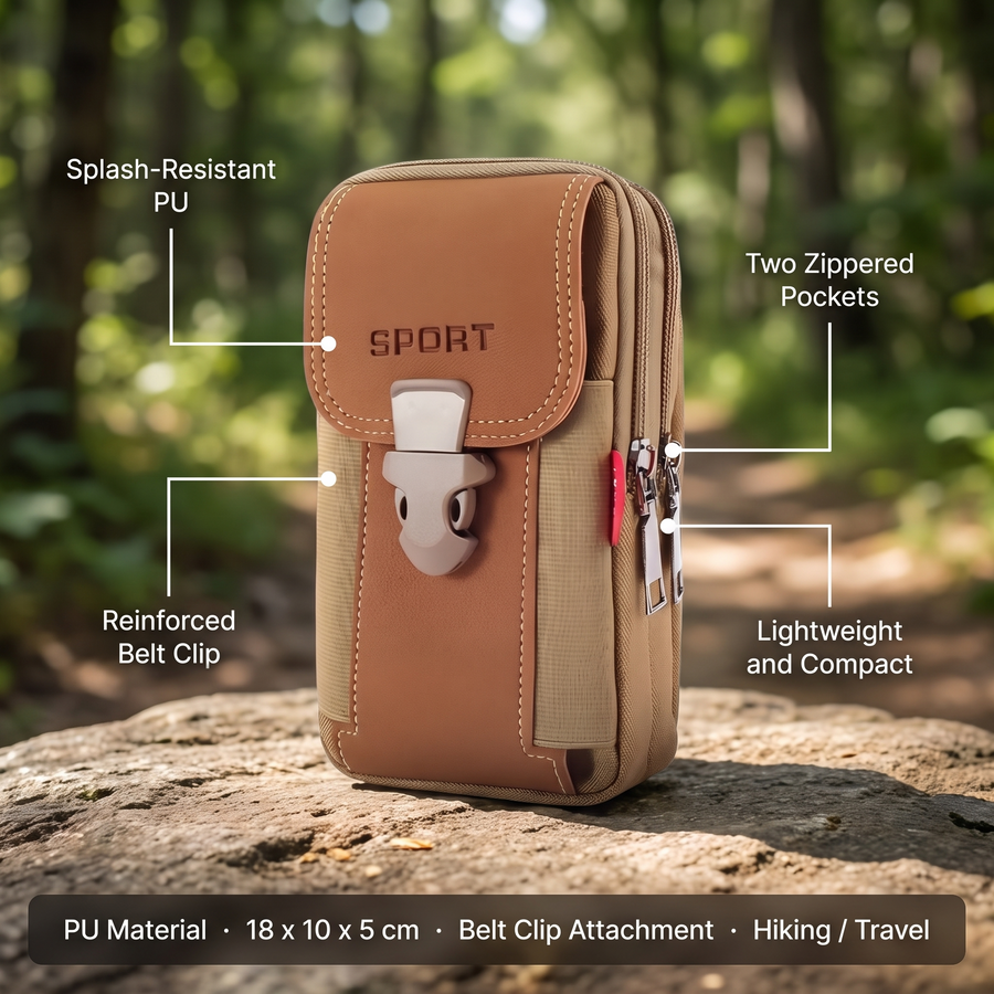 Compact Waist Bag for Hiking and Outdoor Travel - product view 2 | Buffalo Gears