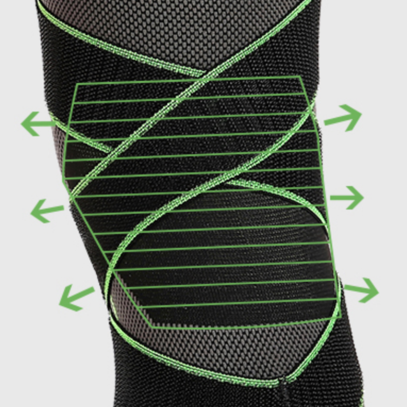 Compression Knee Brace with Patellar Support for Hiking - product view 3 | Buffalo Gears