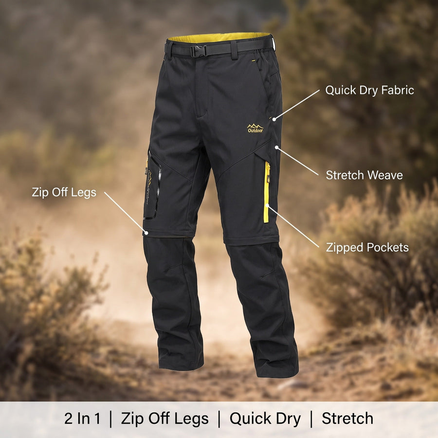 Convertible Zip Off Trousers That Turn Into Shorts - product view 2 | Buffalo Gears