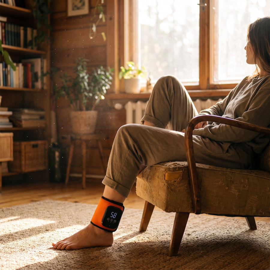 Cordless Ankle Massager with Vibration and Three Heat Levels - product view 3 | Buffalo Gears