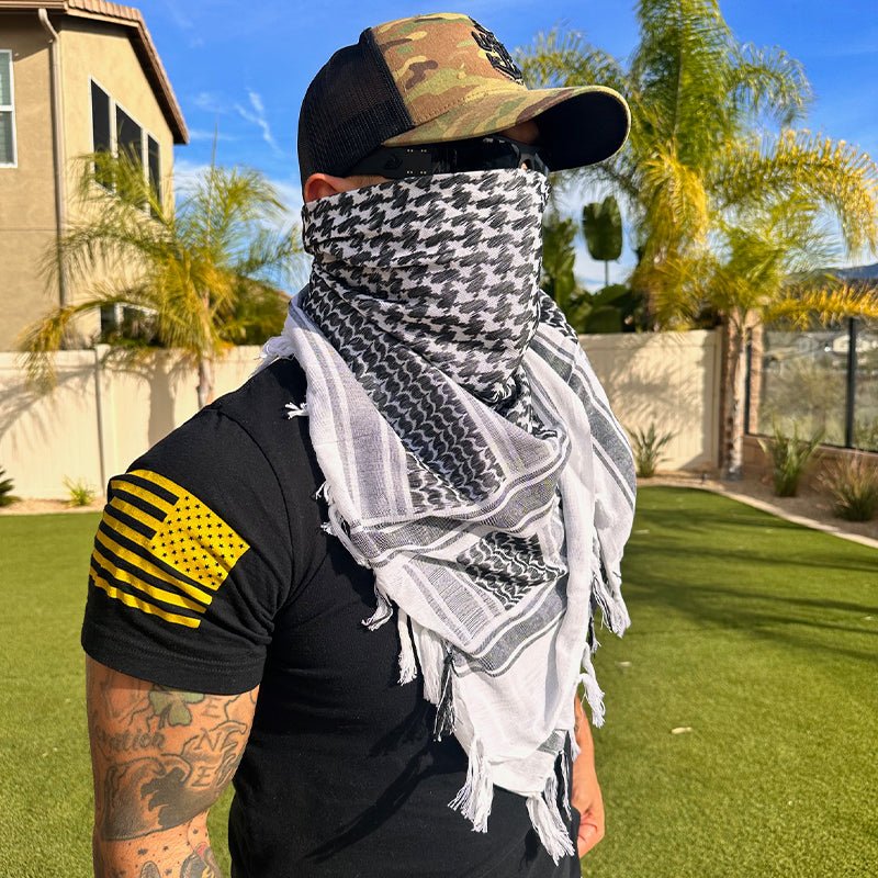 Cotton Tactical Head Wrap and Face Cover with UV Protection - product view 4 | Buffalo Gears