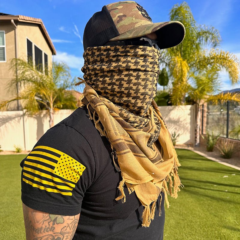 Cotton Tactical Head Wrap and Face Cover with UV Protection - product view 5 | Buffalo Gears